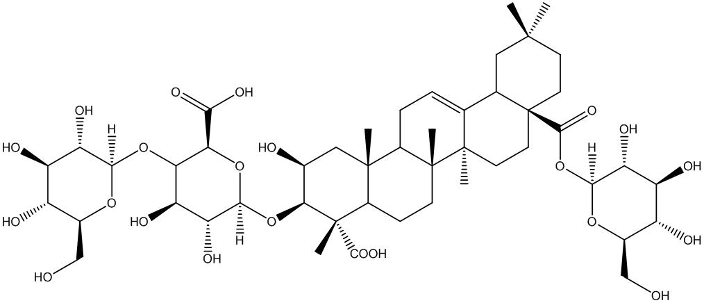 苜蓿酸-3-O-[β-D-吡喃葡萄糖-（1→3）-β-D-吡喃葡萄糖醛酸]-28-O-β-D-吡喃葡萄糖苷